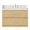 Custom image for Scandinavian Oak with Brushed Nickel Trim / White Quartz / No Mirror