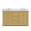 Custom image for Honey Oak with Polished Chrome Trim / Carrara Cultured Marble / No Mirror