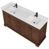 Custom image for Dark Walnut with Matte Black Trim / White Quartz / No Mirror