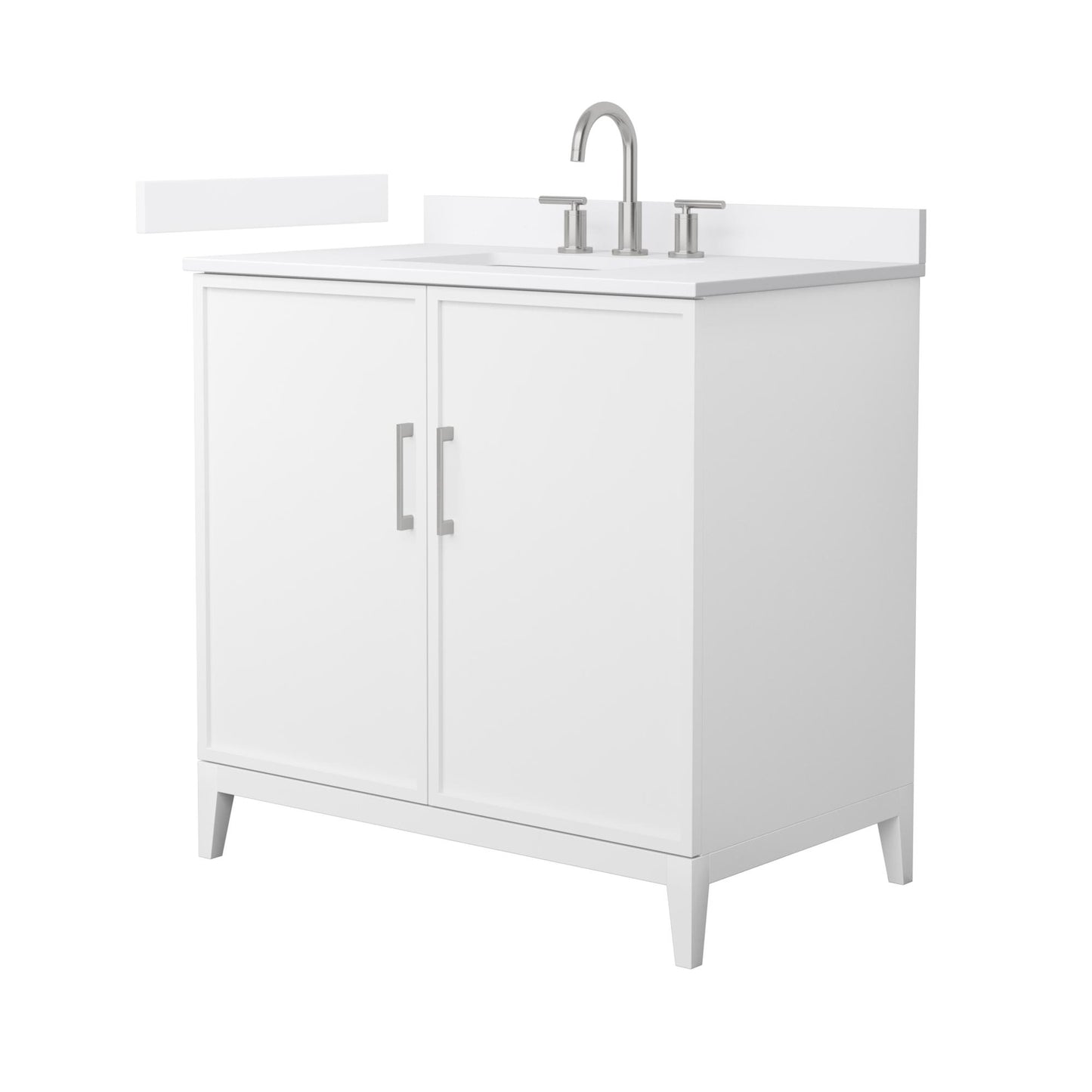 Elan Bathroom Vanity with Countertop 36 inch Single Sink 3-hole Faucet Setup