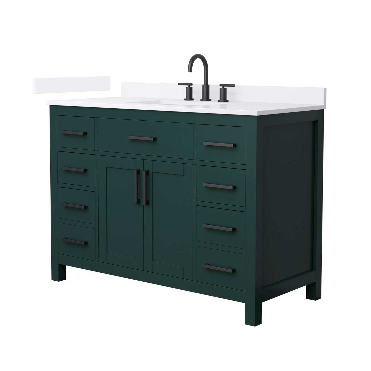 Beckett Bathroom Vanity with Countertop 48 inch Single Sink 3-hole Faucet Setup