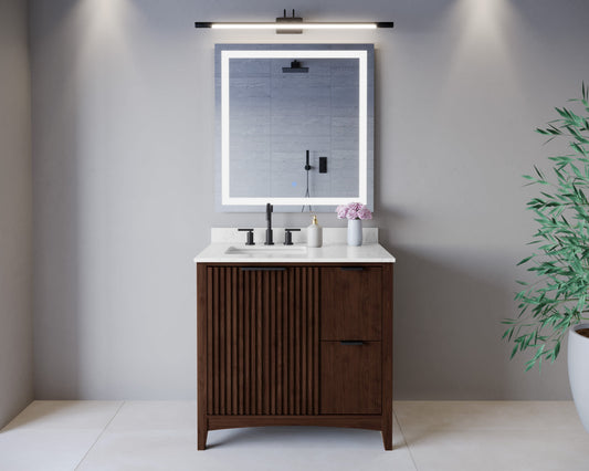 Palmilla Bathroom Vanity with Countertop 36 inch Single Sink 3-hole Faucet Setup