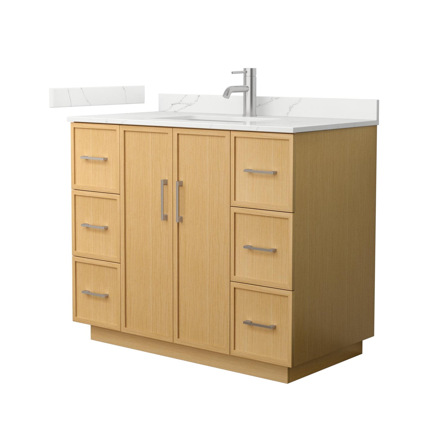 Elan TK Bathroom Vanity with Countertop 42 inch Single Sink Single hole Faucet Setup