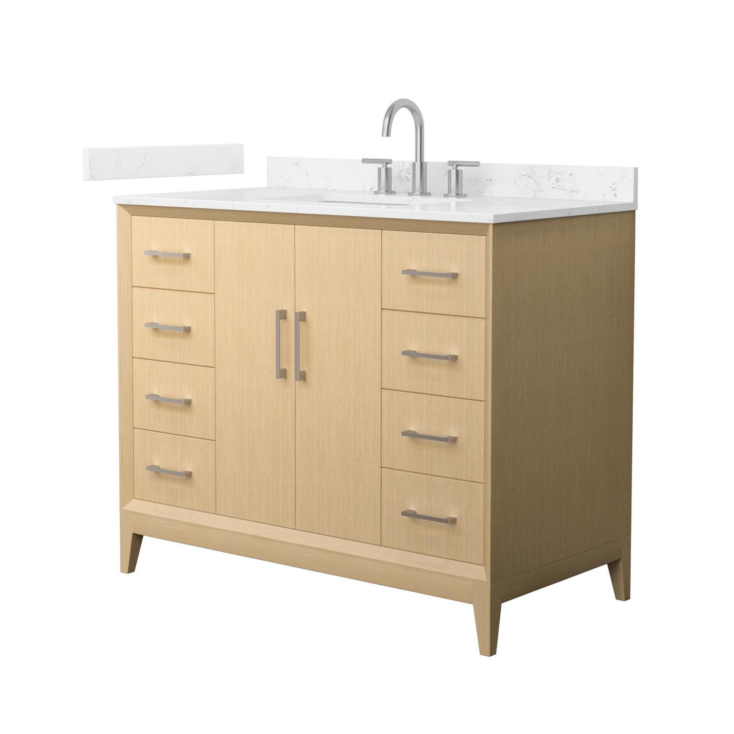 Janna Bathroom Vanity with Countertop 42 inch Single Sink 3-hole Faucet Setup