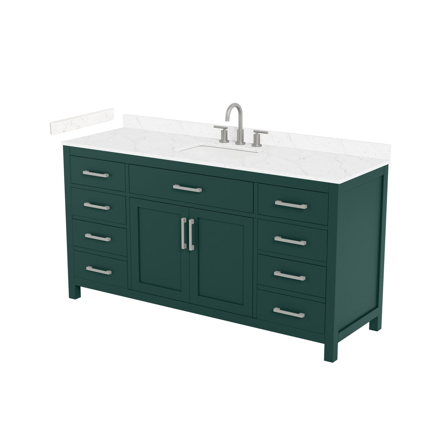 Beckett Bathroom Vanity with Countertop 66 inch Single Sink 3-hole Faucet Setup
