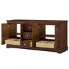 Custom image for Dark Walnut with Brushed Gold Trim / No Mirror