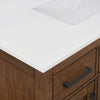Custom image for Dark Oak with Matte Black Trim / White Cultured Marble / No Mirror