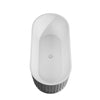Custom image for White with Shiny White Trim and Matte Black Faucet / 67