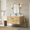Custom image for Scandinavian Oak with Matte Black Trim / White Quartz / No Mirror