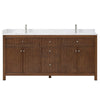 Custom image for Dark Walnut with Brushed Nickel Trim / White Cultured Marble / No Mirror