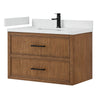 Custom image for Toasted Walnut with Matte Black Trim / Giotto Quartz / No Mirror