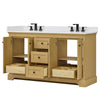 Custom image for Honey Oak with Matte Black Trim / White Cultured Marble / No Mirror