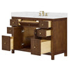 Custom image for Dark Walnut with Brushed Gold Trim / Giotto Quartz / No Mirror