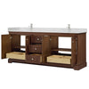 Custom image for Dark Walnut with Polished Chrome Trim / Carrara Cultured Marble / No Mirror