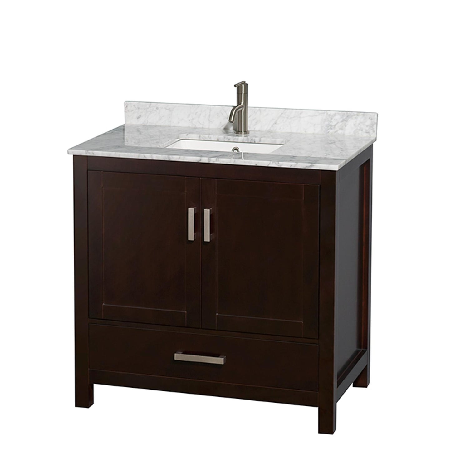 Sheffield Bathroom Vanity with Countertop 36 inch Single Sink Single hole Faucet Setup