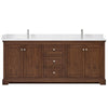 Custom image for Dark Walnut with Polished Chrome Trim / White Cultured Marble / No Mirror