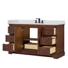 Custom image for Dark Walnut with Matte Black Trim / White Quartz / No Mirror