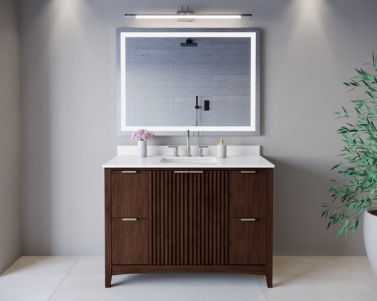 Palmilla Bathroom Vanity with Countertop 48 inch Single Sink 3-hole Faucet Setup