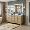 Custom image for White Oak with Matte Black Trim / White Quartz / No Mirror