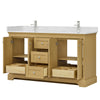 Custom image for Honey Oak with Polished Chrome Trim / Giotto Quartz / No Mirror