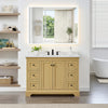 Custom image for Honey Oak with Matte Black Trim / Giotto Quartz / No Mirror