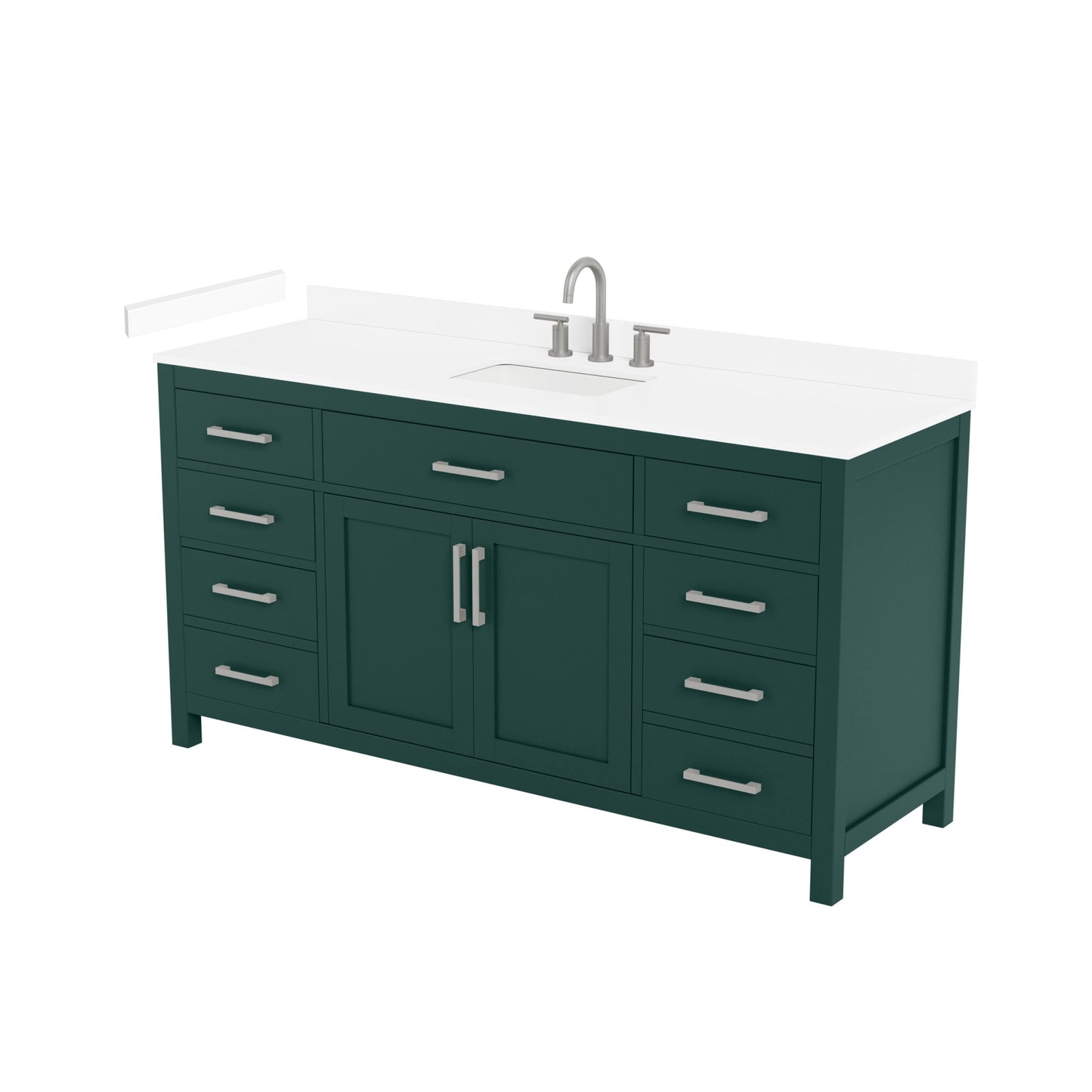 Beckett Bathroom Vanity with Countertop 66 inch Single Sink 3-hole Faucet Setup