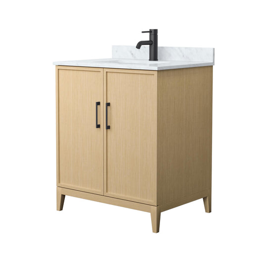 Elan Bathroom Vanity with Countertop 30 inch Single Sink Single hole Faucet Setup