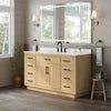 Custom image for Rift Oak with Matte Black Trim / Carrara Cultured Marble / No Mirror