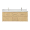 Custom image for Scandinavian Oak with Brushed Nickel Trim / Giotto Quartz / No Mirror
