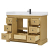 Custom image for Honey Oak with Matte Black Trim / White Cultured Marble / No Mirror