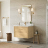 Custom image for Scandinavian Oak with Satin Bronze Trim / Giotto Quartz / No Mirror