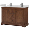 Custom image for Dark Walnut with Matte Black Trim / Giotto Quartz / No Mirror