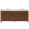 Custom image for Dark Walnut with Brushed Nickel Trim / Carrara Cultured Marble / No Mirror