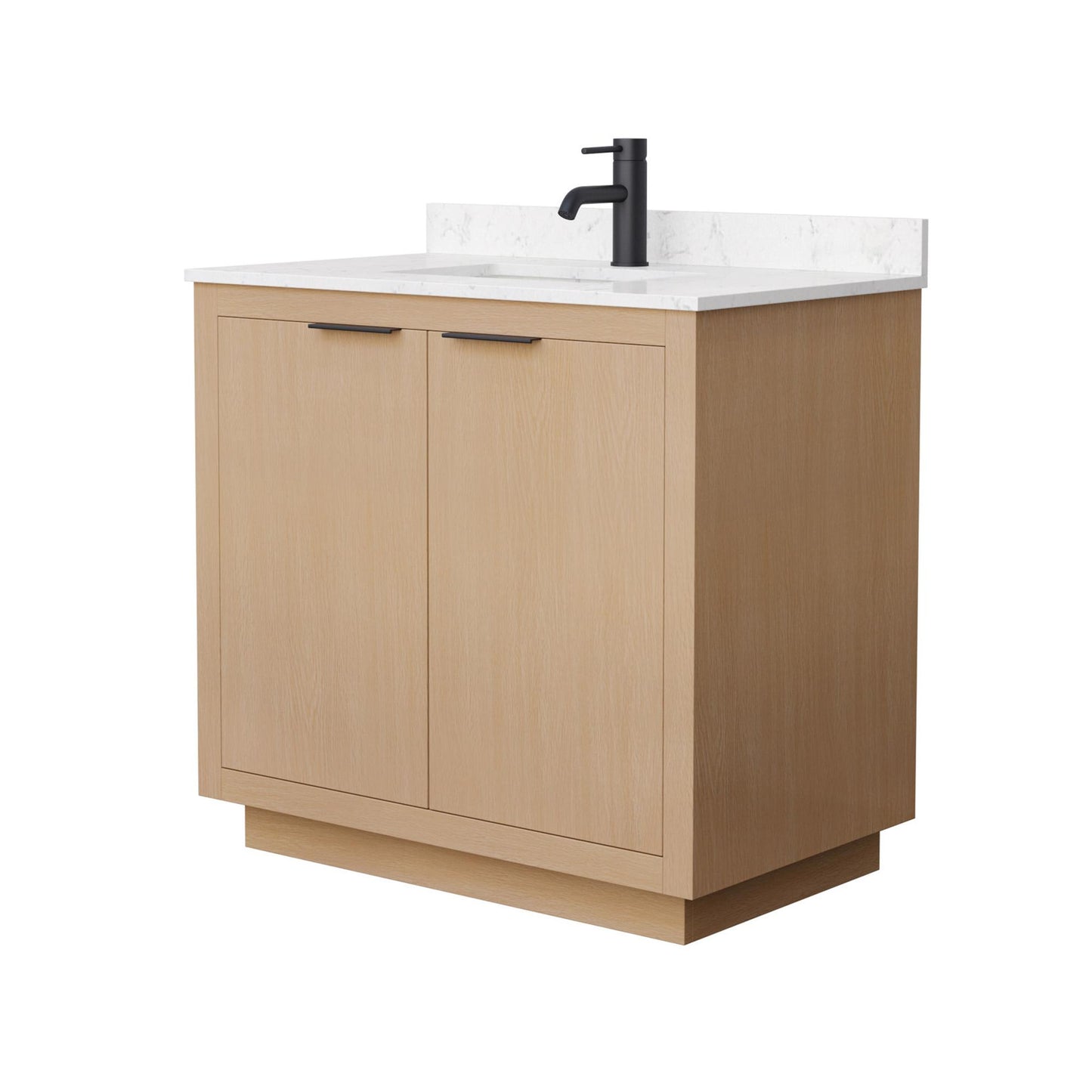 Maroni Bathroom Vanity with Countertop 36 inch Single Sink Single hole Faucet Setup