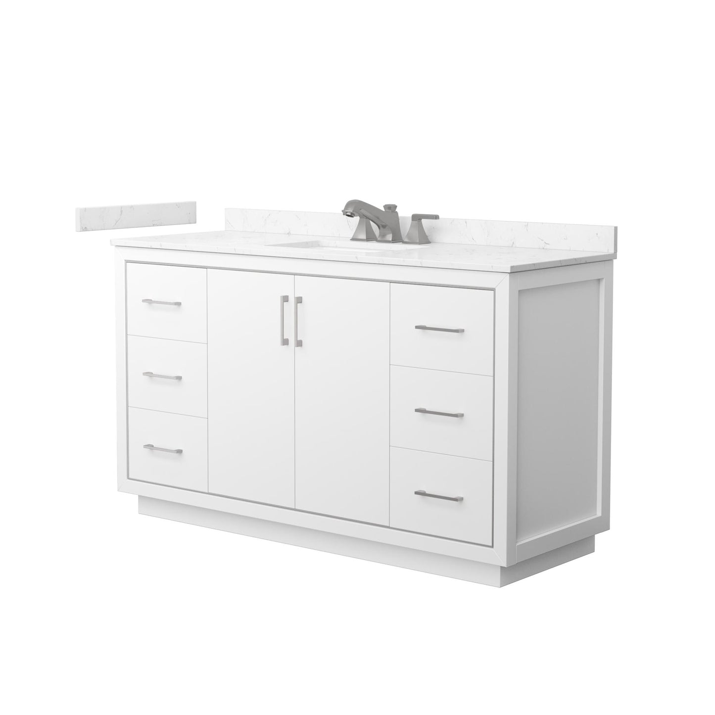 Icon Bathroom Vanity with Countertop 60 inch Single Sink 3-hole Faucet Setup