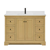 Custom image for Honey Oak with Matte Black Trim / White Quartz / No Mirror