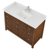 Custom image for Dark Walnut with Brushed Nickel Trim / Giotto Quartz / No Mirror