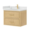 Custom image for Scandinavian Oak with Satin Bronze Trim / Giotto Quartz / No Mirror
