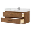 Custom image for Toasted Walnut with Matte Black Trim / White Quartz / No Mirror