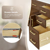 Custom image for Dark Oak with Brushed Gold Trim / White Cultured Marble / No Mirror