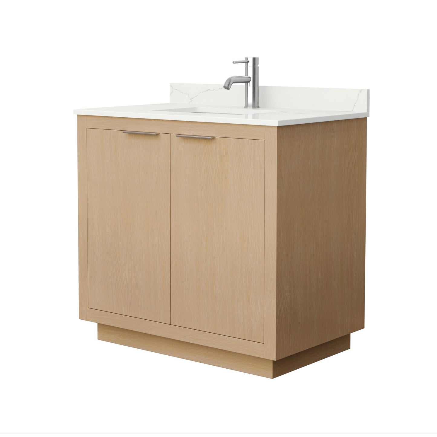 Maroni Bathroom Vanity with Countertop 36 inch Single Sink Single hole Faucet Setup