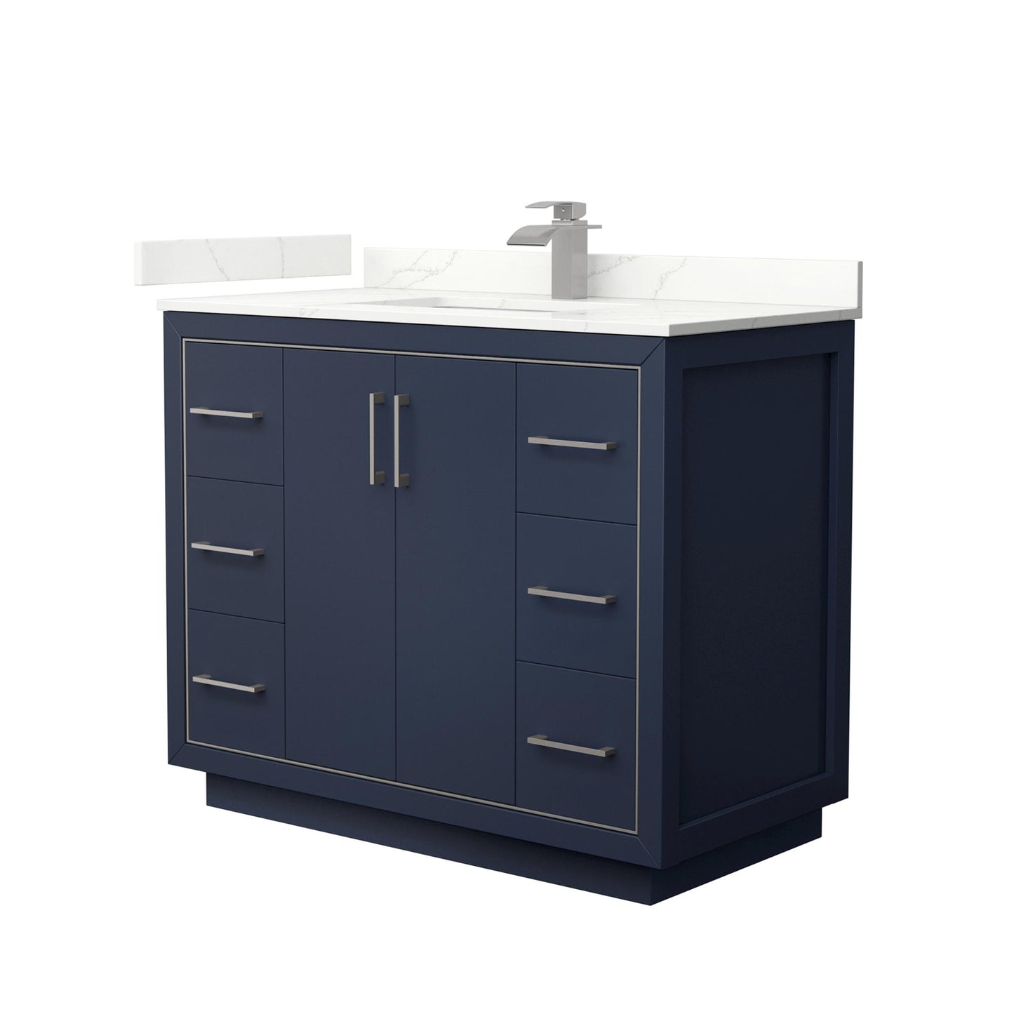 Icon Bathroom Vanity with Countertop 42 inch Single Sink Single hole Faucet Setup
