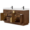 Custom image for Dark Oak with Matte Black Trim / Carrara Cultured Marble / No Mirror