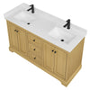 Custom image for Honey Oak with Matte Black Trim / Giotto Quartz / No Mirror