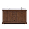 Custom image for Dark Walnut with Matte Black Trim / White Cultured Marble / No Mirror
