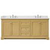 Custom image for Honey Oak with Polished Chrome Trim / White Quartz / No Mirror