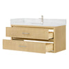 Custom image for Scandinavian Oak with Brushed Nickel Trim / White Quartz / No Mirror