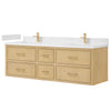 Custom image for Scandinavian Oak with Satin Bronze Trim / White Quartz / No Mirror