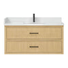 Custom image for Scandinavian Oak with Matte Black Trim / Giotto Quartz / No Mirror