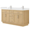 Custom image for Rift Oak with Brushed Nickel Trim / White Quartz / No Mirror